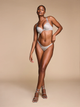 Трусики Victoria's Secret Very Sexy Bombshell Shine Strap Brazilian Panty зі стразами, M, Сірі - зображення 5