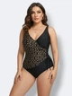 Цельный женский купальник Fuba 26073-2 черный-бежевый 54 (3XL) - изображение 1