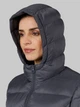 Куртка демисезонная короткая с капюшоном женская 32 Degrees Women's Lightweight Packable Hooded Jacket L0A54(Dark Shadow) L Темно-серая (198384153020) - изображение 4