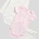 Детский комплект (боди 2 шт + штанишки) для девочки Calvin Klein 408858752 74 см Молочный/Розовый (1159862515) - изображение 3