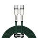 Кабель Baseus Cafule Metal USB-C to USB-C 2m Green (CATJK-D06) - изображение 1
