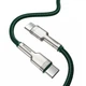Кабель Baseus Cafule Metal USB-C to USB-C 2m Green (CATJK-D06) - изображение 3