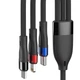 Кабель 3mk Hyper Cable N-SERIES 3 in 1 USB-A / Lightning / Micro 1.2m Black (5903108681995) - изображение 7