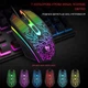 Геймерский проводной комплект для ПК T-Wolf TF-400 Gaming Combo с ковриком и эргономичным дизайном мыши, чёрный игровой набор для геймера 4 в 1 с мембранной клавиатурой и подсветкой наушников - изображение 4