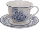 Чайний порцеляновий сервіз "Heritage Toile Blue" 6 чашок 320мл з блюдцями - зображення 1