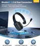 Беспроводная гарнитура LEAYU Bluetooth 5.2 с микрофоном и шумопоглощением (Черный) - изображение 5