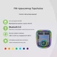 FM-трансмітер з автомобільним зарядним пристроєм від прикурювача Type-C 2 USB 3.1A Модулятор виклику без рук TF Card Bluetooth 5.3 - изображение 3