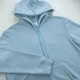 Худи зип без флиса голубое мужское XL-2XL (HzBlu) - изображение 3