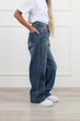 Джинси wide leg для дівчинки YUKI синій 134 ЦБ-00297971 - изображение 3