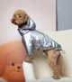 Дощовик DogsBomba Вініл срібло розмір 5 для середніх порід мопсів французьких бульдогів теплий водонепроникний демісезонний куртка на флісі поліуретанове покриття блискавка на животі отвір для шлейки унісекс (М-141/5) - зображення 1