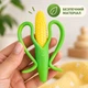 Прорізувач-щітка для зубів силіконовий Кукурудза дитячий гризунок для ясен із медичного силікону від 4 місяців Зелений - изображение 2