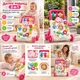 Ходунки детские 2-in-1 Baby Activity Walker музыка, противоскользящие колеса, регулировка скорости, шестерни, геометрический сортер, подсветка, пальчиковые игры Розовый (1688-160/02) - изображение 8