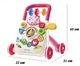 Ходунки детские 2-in-1 Baby Activity Walker музыка, противоскользящие колеса, регулировка скорости, шестерни, геометрический сортер, подсветка, пальчиковые игры Розовый (1688-160/02) - изображение 15
