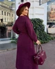 Женский кардиган теплый удлиненный из альпаки с поясом 60/62, Марсала (VL_1112_31) - изображение 3