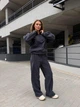 Спортивный костюм из флиса воротник стойка 1003 K5 fashion 42-44 графит - изображение 2