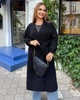 Женский кардиган теплый удлиненный из альпаки с поясом 60/62, Черный (VL_1112_28) - изображение 1