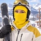Балаклава флісова зимова DM-AA для лиж і сноуборда One Size жовта - зображення 6