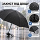Складной карманный мини-зонт в футляре 90 × 52 см, 15 см в сложенном виде, 240 г, черный - изображение 4