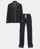 Фланелева піжама Victoria's Secret Flannel Long Pajama Set Чорна горох M - зображення 3