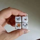 Міні механічна клавіатура-брелок Keycap 4 клавіші Котики, антистрес клікер білий з підсвіткою - изображение 7
