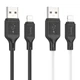 Кабель HOCO X90 Cool silicone charging data cable for Lightning/2,4A/1m. Black - изображение 3