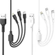 Кабель XO NB230 2.4A Rock series 3 in 1 data cable Чорний - изображение 4