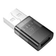 Перехідник HOCO UA36C USB male to C female USB2.0 transparent adapter black - зображення 5