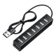 USB-концентратор UNITEK, высокоскоростной адаптер One-To, 7 портов 2.0, док-станция расширения, адаптер для ноутбука, удлинительный кабель, 0,8 метра, Y-2160BK - изображение 4