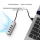 Док-станция расширения Yottamaster USB3.0 Hub, высокоскоростной 4-портовый концентратор, многопортовый адаптер для ноутбука, удлинительный кабель, 0,15 метра. - изображение 8