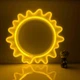 Неоновый LED светильник «Солнце» жёлтый на батарейках/USB 22х23 см - изображение 2
