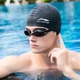 Водонепроницаемая силиконовая плавательная шапочка Li-Ning для длинных волос, унисекс, LSJK808, черная. - изображение 9