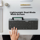 Беспроводная Bluetooth-клавиатура Logitech Stylish Series K580 для офиса, портативная ультратонкая клавиатура для ноутбука и планшета, цвет Starry Gray, 101 клавиша. - изображение 8