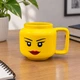 Чашка кружка для напитков голова минифигурки в стиле LEGO Women 250 мл керамическая желтая (LB-239004) - изображение 6