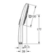 Ручний душ Grohe Rainshower SmartActive Cube 26582AL0 3 режими струменю, графіт - изображение 6