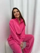 Флісовий жіночий комбінезон 420(фліс полар), рожевий, one size - зображення 3