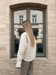 Стьобана жіноча куртка демісезон 281, молочний, one size - зображення 4