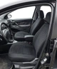 Чехлы на сиденья Toyota Corolla (Тойота Королла), универсальные, ткань + алькантара, полоска, комплект, черные - изображение 6