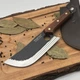 Ніж кухонний обробний KingGary Сербський топорик з чохлом 1830 Коричневий - зображення 1