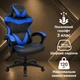 Геймерское Кресло Раскладное с Широким Сидением до 120 кг Компьютерное Игровое Кресло для Геймера с Подушками DEXON RD Синее / Черное - изображение 3