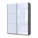 Шкаф купе Doros G-Caiser Антрацит/Белый 2 Стекла / 3 части 180х60х240 (42005862) - изображение 1