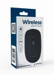 Бездротова оптична миша, USB, 1600 dpi, чорний (MUSW-4B-01) - изображение 3