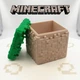 Органайзер короб с необычной крышкой майнкрафт | minecraft box в виде строительного блока - изображение 2