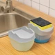 Диспенсер дозатор для миючого засобу з губкою Soap Pump натискний диспенсер для миючого сірий - зображення 4