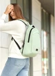 Жіночий міський рюкзак Sambag Zard Urban м'ятний з екошкіри з відділенням для ноутбука 71327 - зображення 4