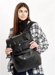 Жіночий міський рюкзак RollTop Sambag Loft Zard з клапаном для ноутбука до 17 дюймів, чорний 60567 - зображення 5