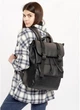 Жіночий міський рюкзак RollTop Sambag Loft Zard з клапаном для ноутбука до 17 дюймів, чорний 60567 - зображення 9
