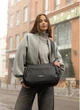 Женская сумка для ноутбука Sambag Flex Dart черная водоотталкивающая сумка через плечо для MacBook 13–14 дюймов 69043 - изображение 6