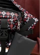 Большая женская поясная сумка бананка тканевая городская Sambag DynamicDart черная с принтом 60516 - изображение 7