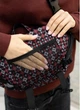 Большая женская поясная сумка бананка тканевая городская Sambag DynamicDart черная с принтом 60516 - изображение 9