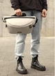 Мужская сумка-бананка под ноутбук Sambag Urban Laptop черная серая текстильная сумка-кроссбоди для ноутбуков до 14″ 51937 - изображение 6